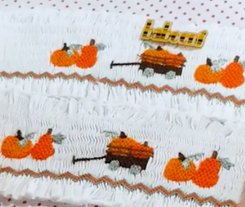 How to make Thanksgiving pumpkins by hand-embroidery