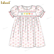 Girl Embroidred Heart Dress Valentine - DR3844