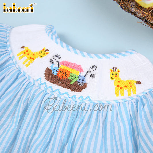 Animal hand smocked bishop dress – DR 3422