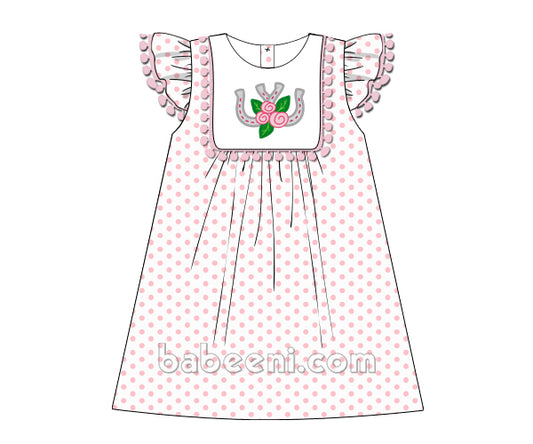 Hand embroidery flower dress for little girls - DR 2968