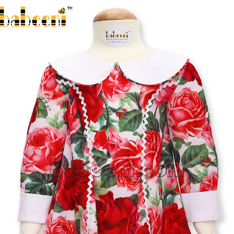 Anthea Luxury red blooming rose dress - DR 2896