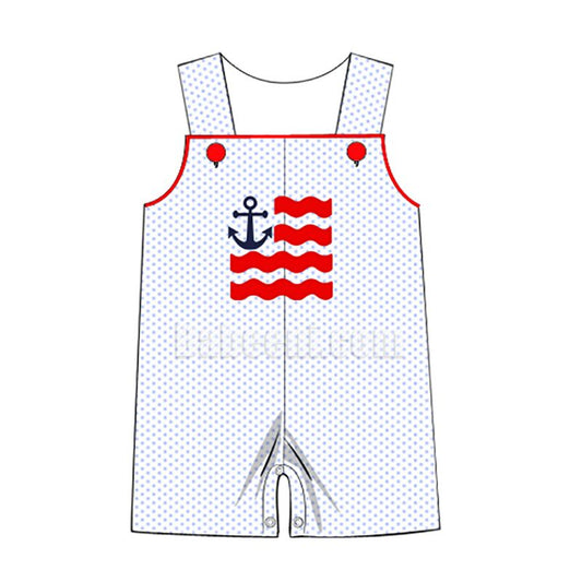 Anchor applique boy shortall - BC 814