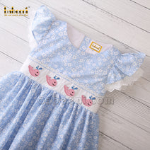 Lovely whale crochet baby dress - DR 3179