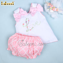 Lovely embroidered flowers girl set - DR 3335