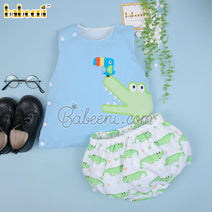 Alligator applique boy set   – BC 1065