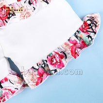 Peony flowers pajama short set - PJ 48