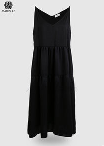 SLEEVELESS BLACK MAXI DRESS - MD10