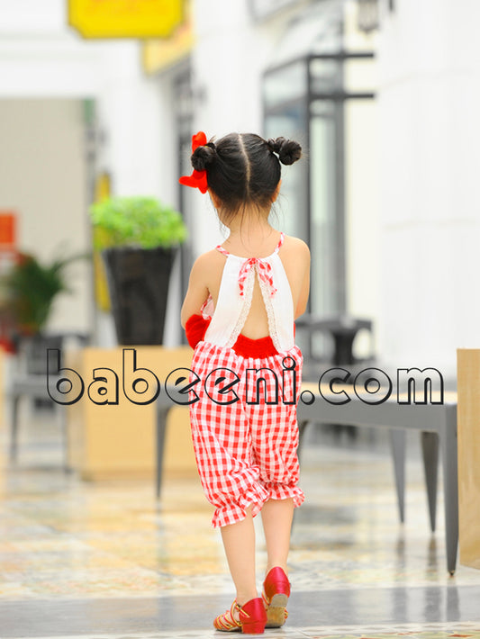 Cute V back cut-out bubble for girl - DR 2381