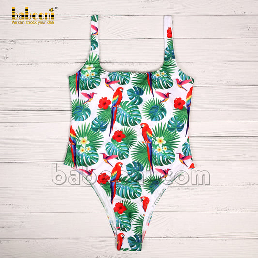 Tropical parrots swimwear for mommy - FWM 03