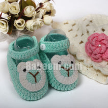 Blue Crochet Bear Sandal for Little Baby - CAS 07