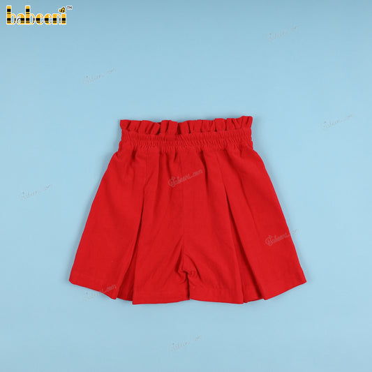 Red Short In Bright Red For Girl - BT80