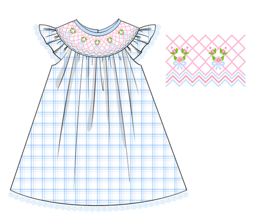 PP197 - Blue plaid print 4.0