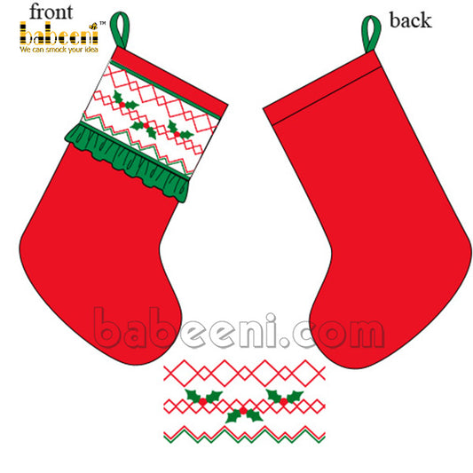 Christmas ornament smocked stockings - CO 25