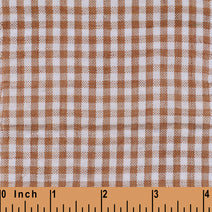 XB51 - Brown medium gingham seersucker