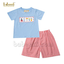 Cute little boy smocked tools set- BC 860