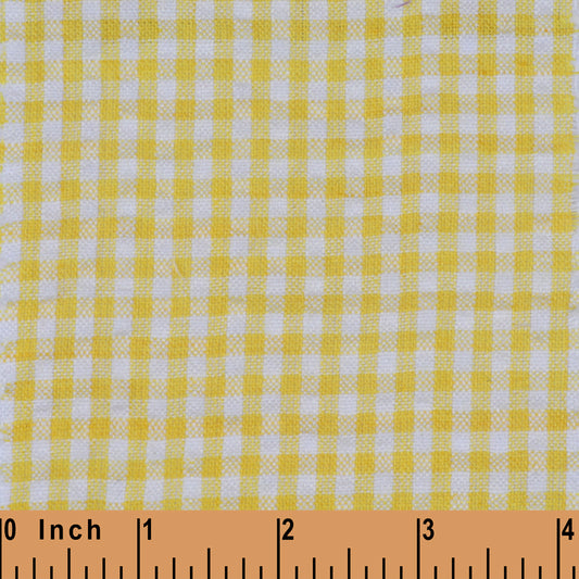 XB48 - Yellow medium gingham seersucker