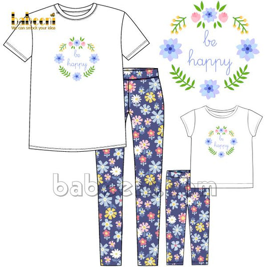 Hand embroidery mommy & me clothing - MM 80