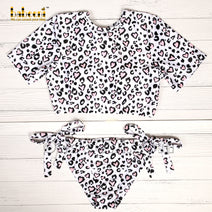 Lovely leopard girl swimwear for mommy - FWM 11