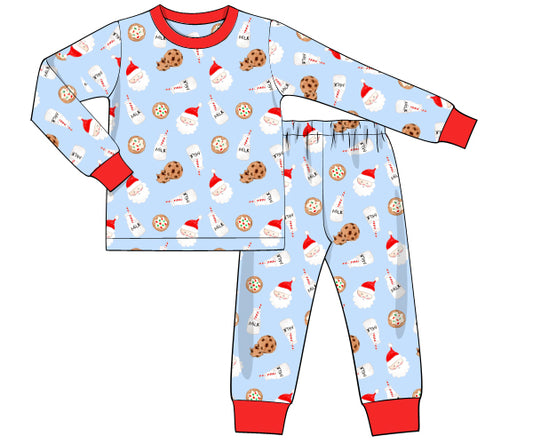 K357- milk, santa cookie blue knit printing 4.0