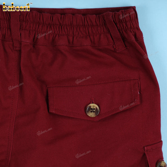 Short Red Khaki Pant For Boy - BT76