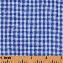 XB49 - Royal blue medium gingham seersucker