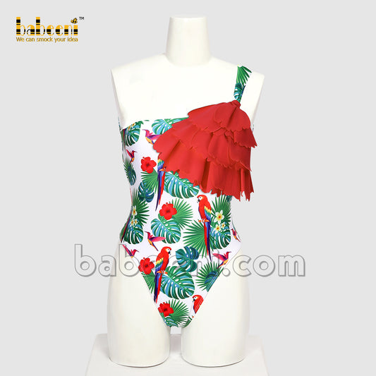 Women tropical parrots swimwear - MS 01