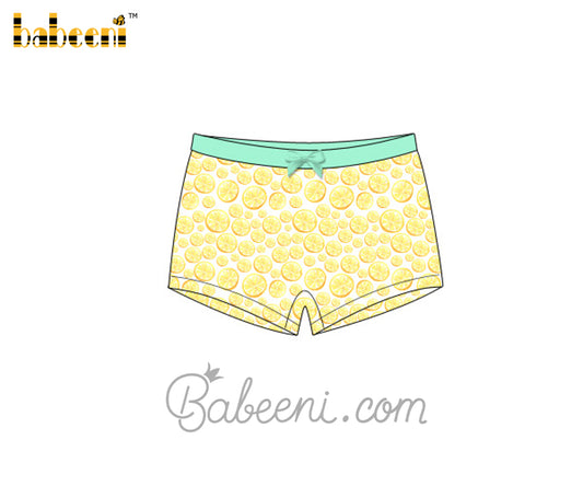 Yellow lemon printed underwear for little girls - UG 14