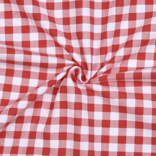 K76 - Red gingham knit