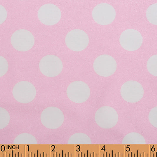 K63.0 - Baby pink with white dot printed knit