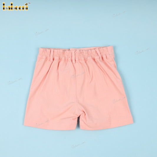 Salmon Pink Khaki Short For Boy - BT87