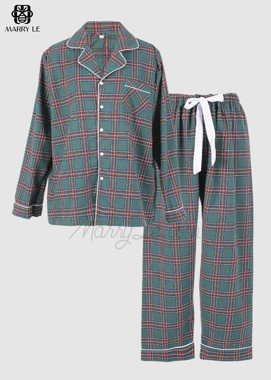 GREEN FLANNEL MEN PAJAMAS - MD421