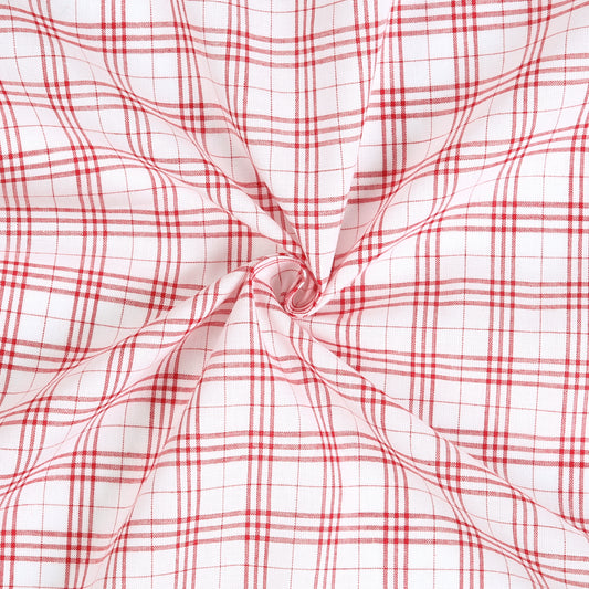 M101- Red, white plaid fabric