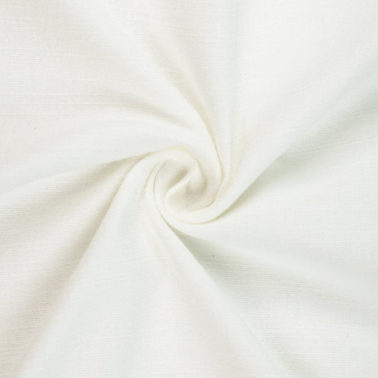 EL03- White Stretch Linen Fabric