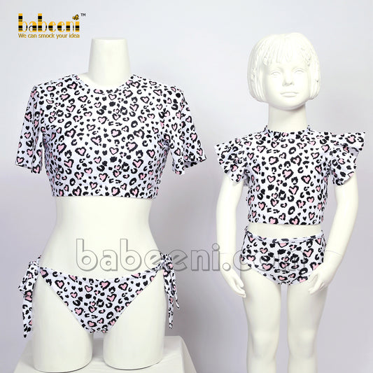 Cheetah rash guard swimwear for mom & daughter - FW 22