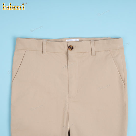 Boy Pant In Beige Khaki - BT111