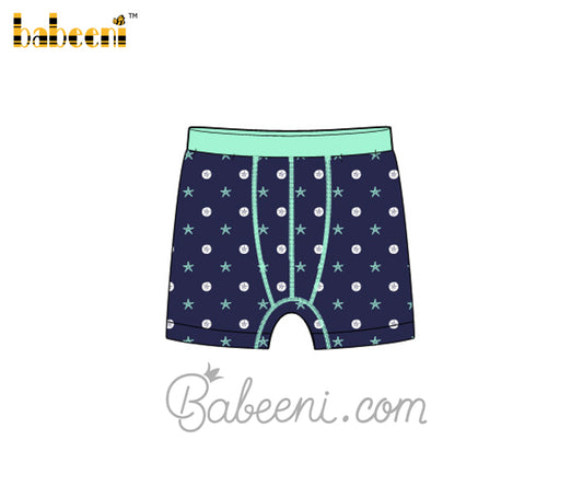 Sand dollar and starfish printed man underwear - UM 09