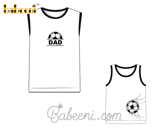 Football applique daddy & boy t-shirt – DM 11