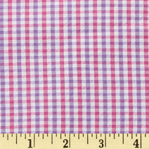 XB4 - purple pink gingham seersucker