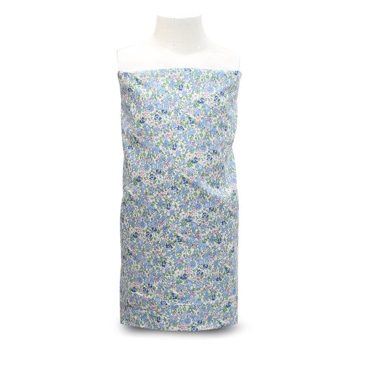 F37- tiny blue and pink floral  fabric