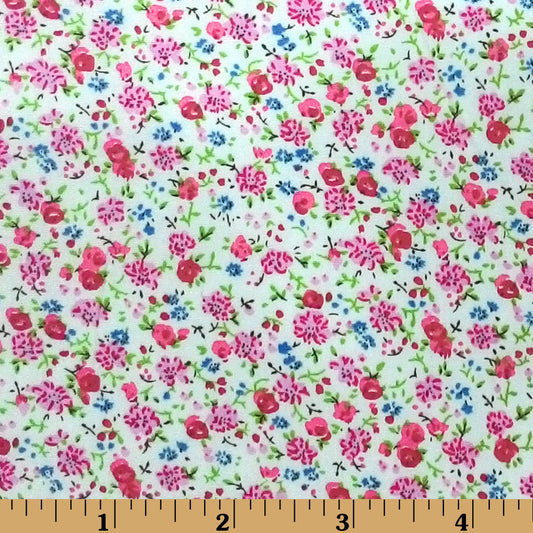 F2 - Pink tiny floral fabric