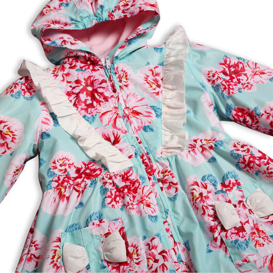 WB6.0- Large pink Peony windbreaker fabric