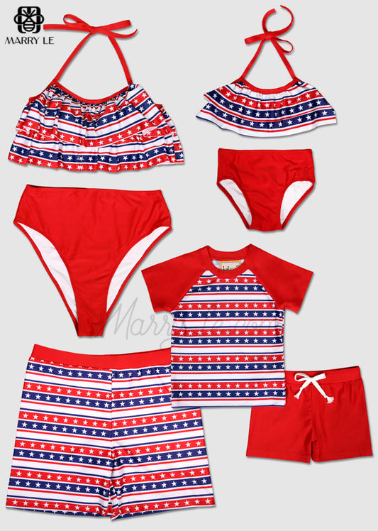 STAR PRINT FAMILY MATCHING SWIMWEAR - MD146