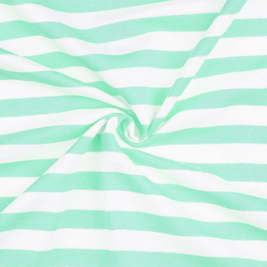 K80 - Mint mini stripe knit fabric