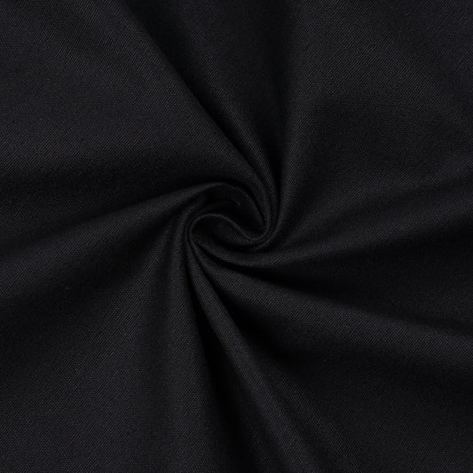 KH05- Black khaki plain fabric