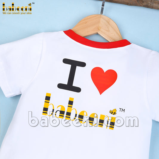 Letter printed baby shirt - KBS 12