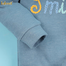 Boy Sweater In Light Blue Sun Embroidered - BC1211