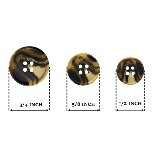 Wooden pattern plastics button- BU05