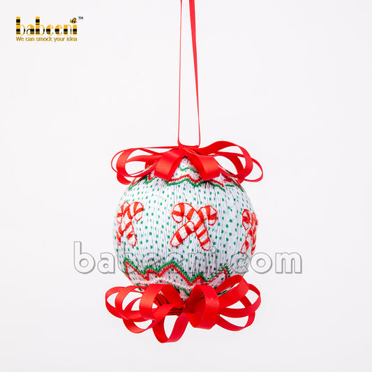 Candy smocked Christmas ornament - CO 26