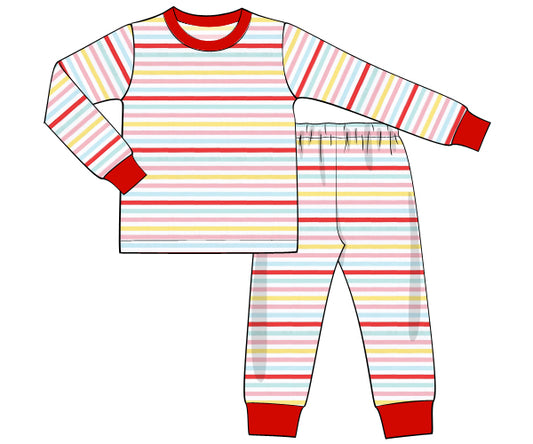 KB218- multi colore stripe knit