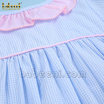 Lovely pink ruffle plain dress - DR 3331